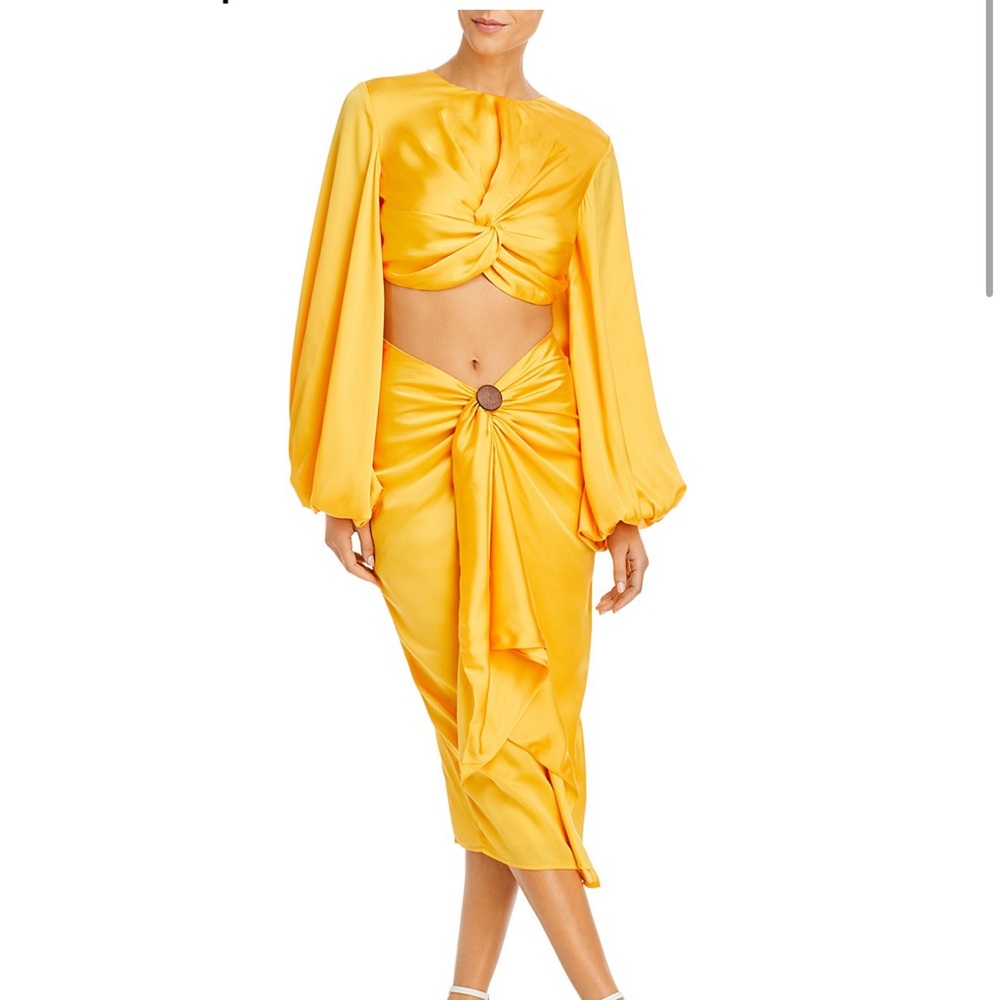 Andrea Iyamah Golden BEHATI TOP & MATCHING SKIRT